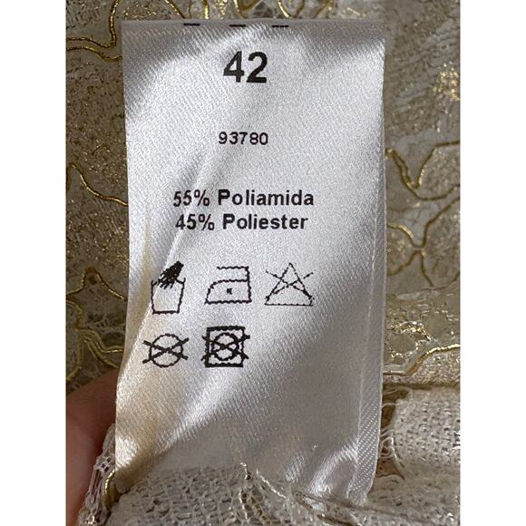 Carla Ruiz Floral Lace Cropped Jacket Classy Regal Victorian Regency Elegant XL - Picture 8 of 8